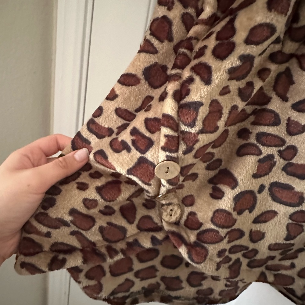 Unbranded Leopard Animal Ears Swing Coat - Picture 3 of 10
